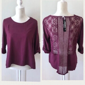 Stitch Fix Papermoon NWT Lace Back Blouse Top New